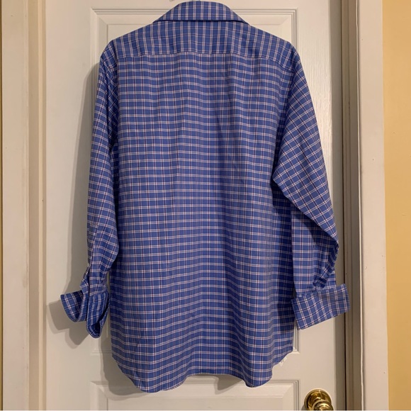 Michael Kors blue red checkered collared shirt - Picture 3 of 9